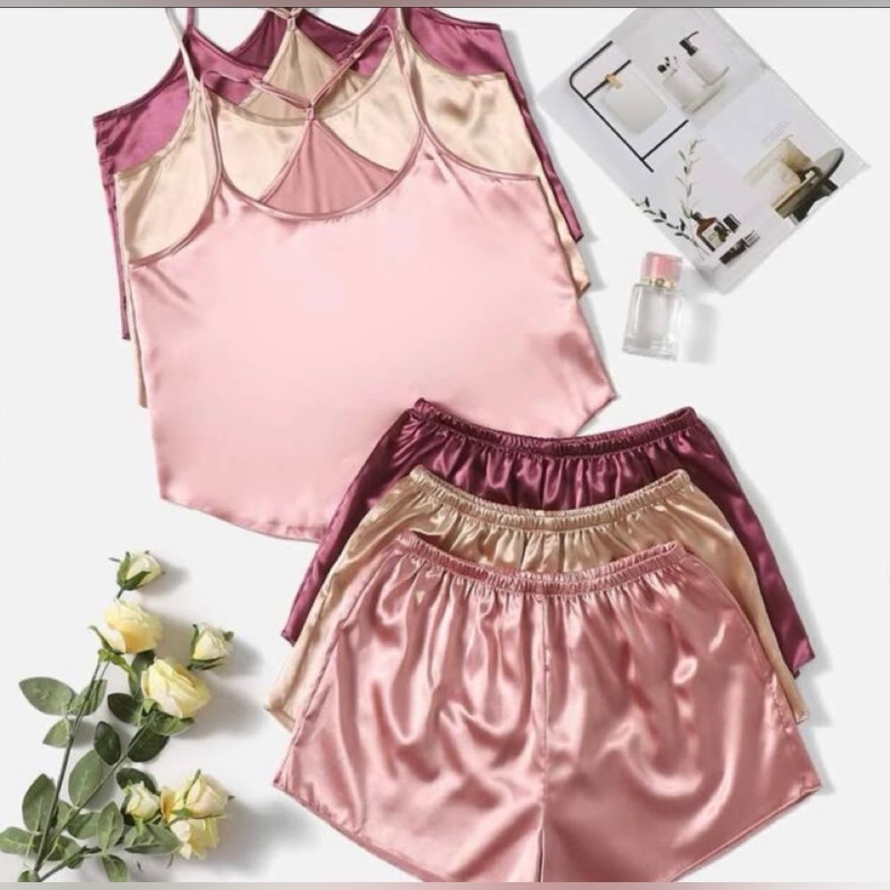 3 PCS Satin Lounge Set